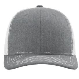 Richardson 112 Snapback Trucker Cap - Heather Grey/Light Grey