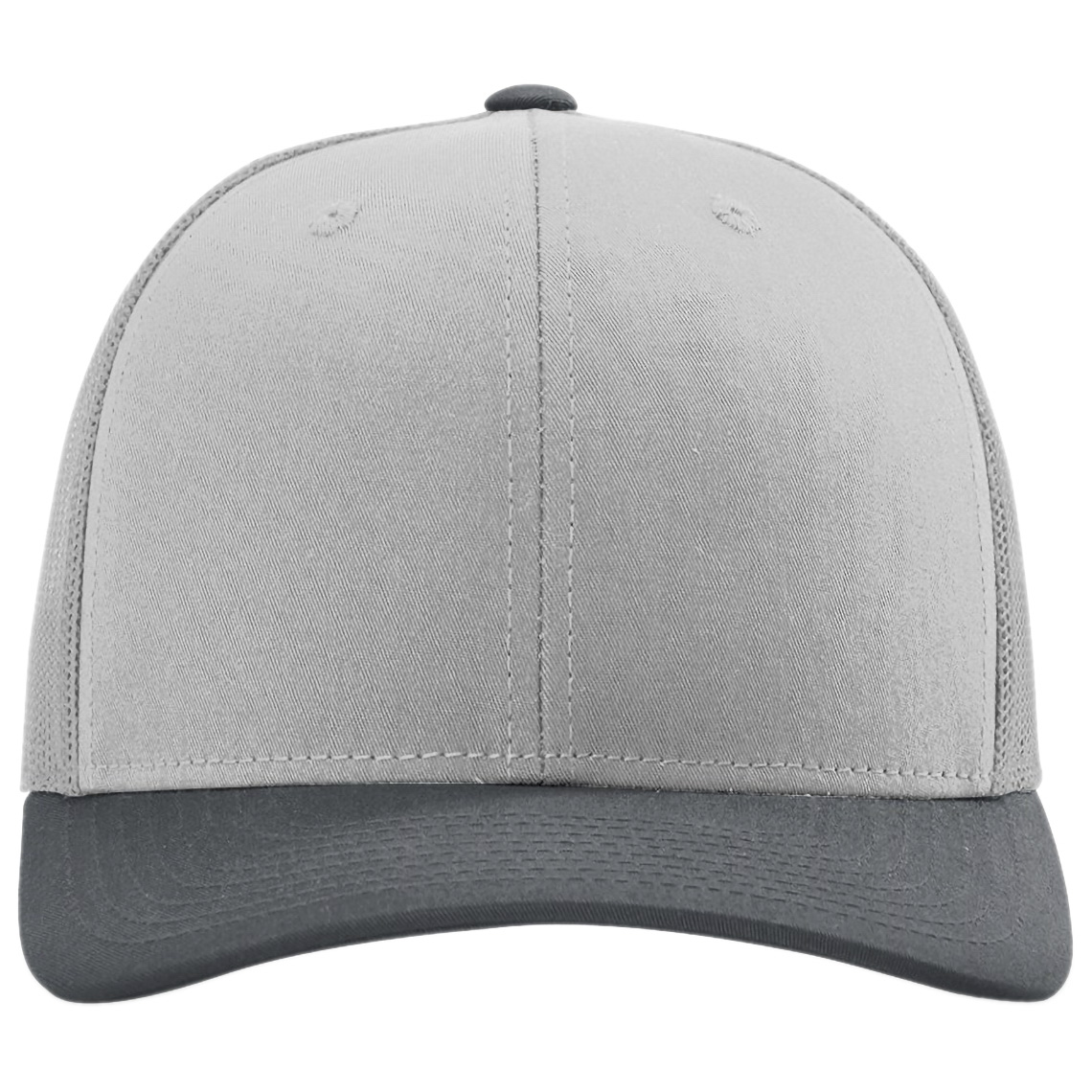 Richardson 112 Snapback Trucker Cap - Light Grey/Light Grey/Gunmetal
