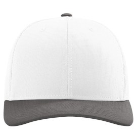 Richardson 112 Snapback Trucker Cap - White/White/Charcoal