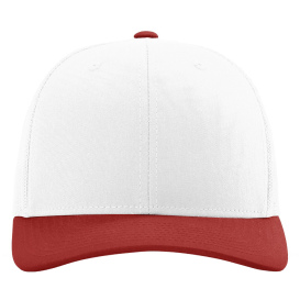 Richardson 112 Snapback Trucker Cap - White/White/Red