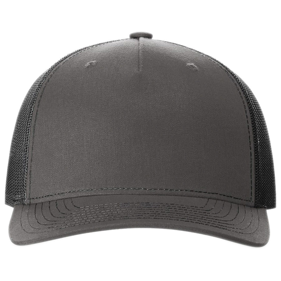 Richardson 112FP Snapback Trucker Cap - Charcoal/Black
