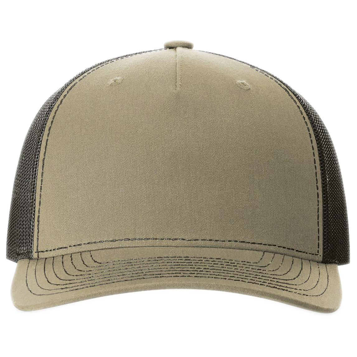 Richardson 112FP Snapback Trucker Cap - Khaki/Coffee