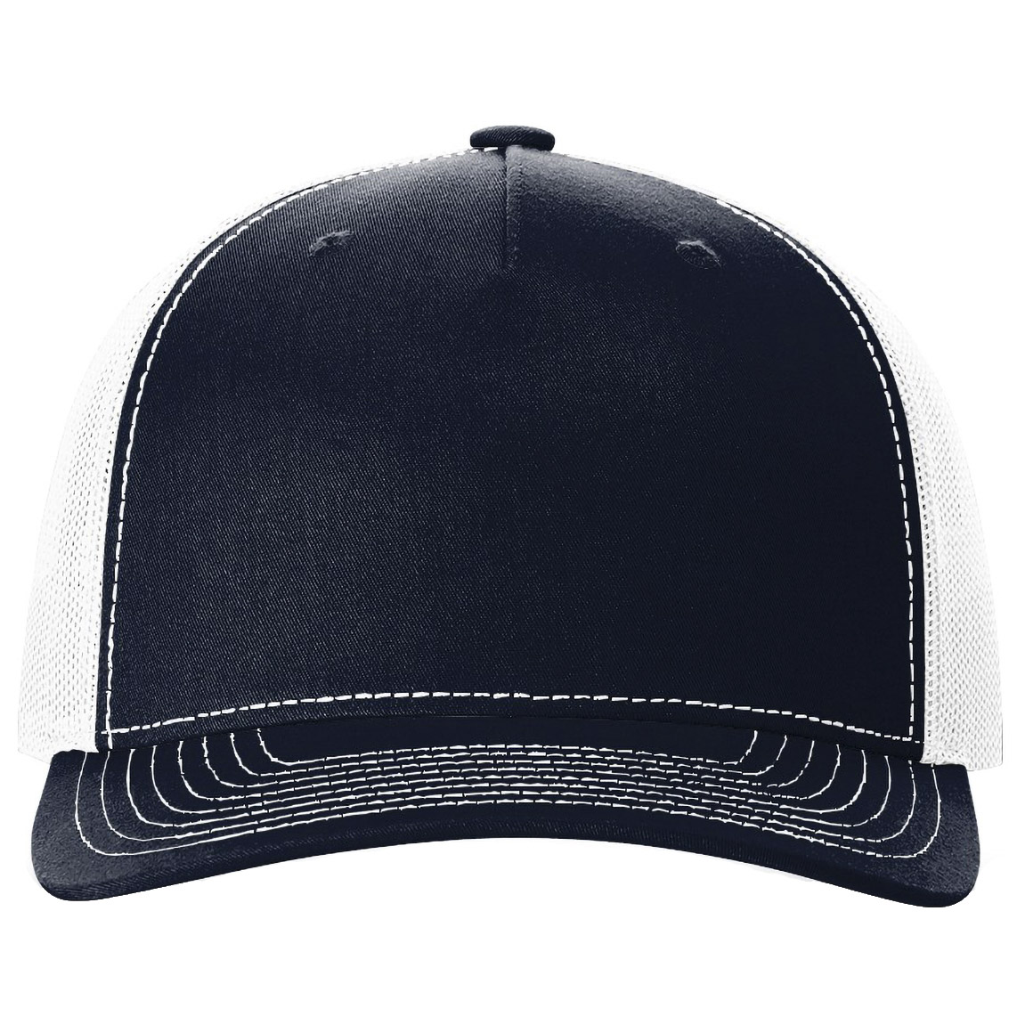 Richardson 112FP Snapback Trucker Cap - Navy/White