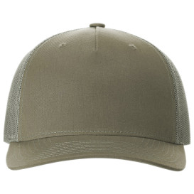 Richardson 112FP Five-Panel Trucker Cap - Pale Khaki/Loden