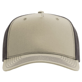 Richardson 112FPC Five-Panel Champ Trucker Cap - Khaki Coffee