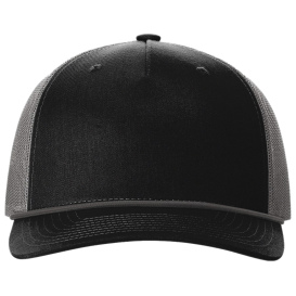 Richardson 112FPR Five-Panel with Rope Cap - Black/Charcoal/Charcoal