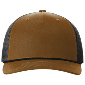 Richardson 112FPR Five-Panel with Rope Cap - Caramel/Black/Black