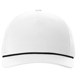 Richardson 112FPR Five-Panel with Rope Cap - White/Black