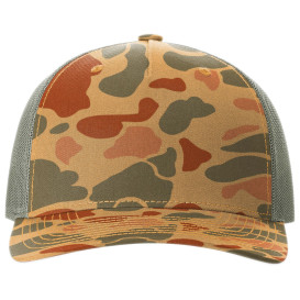 Richardson 112PFP Five Panel Printed Trucker Cap - Sienna Duck Camo/Loden