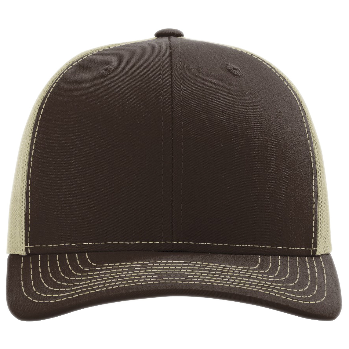 Richardson 112PL 112+ R-Flex Adjustable Trucker Cap - Brown/Khaki