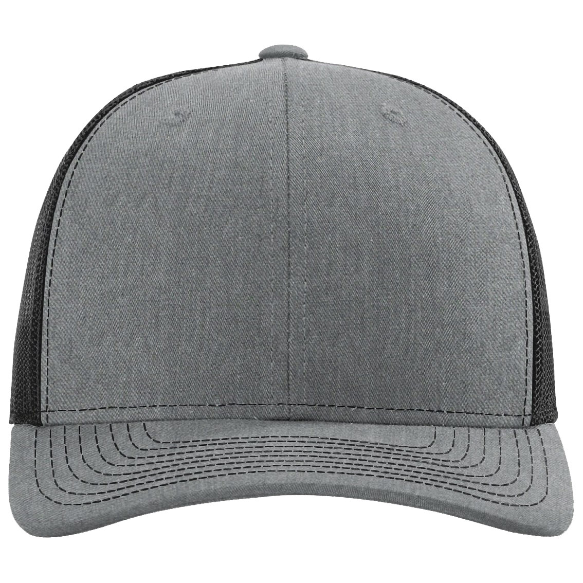 Richardson 112PL 112+ R-Flex Adjustable Trucker Cap - Heather Grey/Black