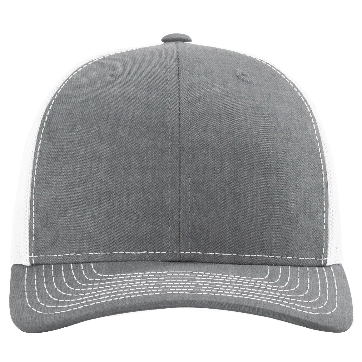Richardson 112PL 112+ R-Flex Adjustable Trucker Cap - Heather Grey/White