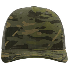 Richardson 112PT Printed Tactical Trucker Cap - Multicam Tropic/Loden