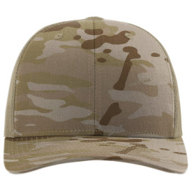 Richardson 112PT Printed Tactical Trucker Cap - Multicam Arid/Tan