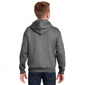 Gildan 18500B Youth Heavy Blend Hooded Sweatshirt - Graphite Heather