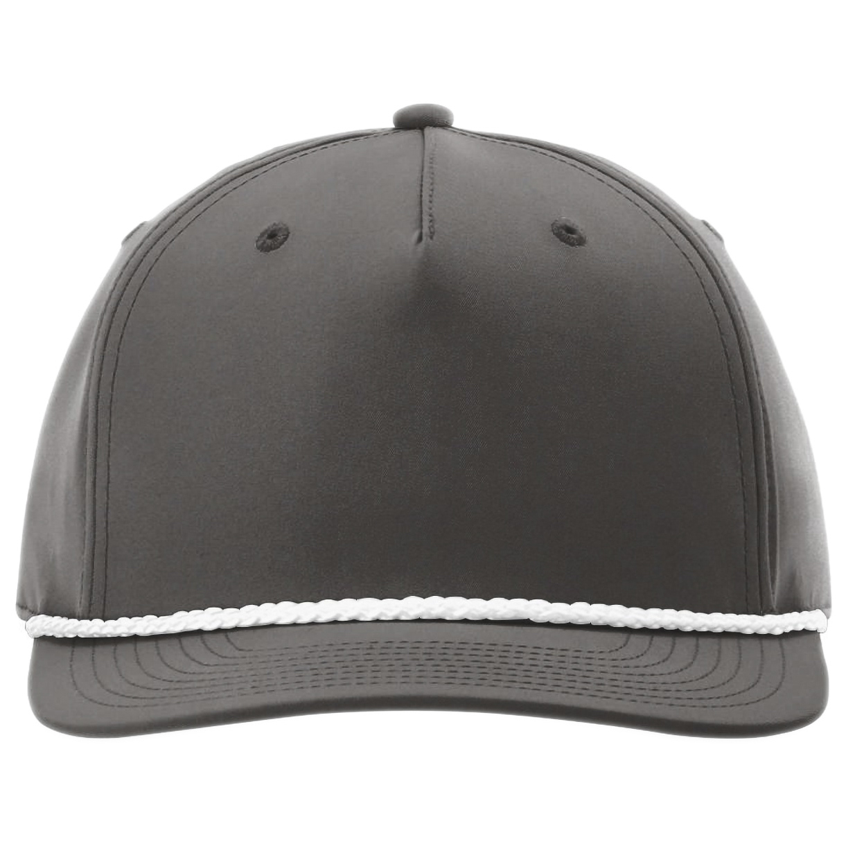 Richardson 258 Five Panel Classic Rope Cap - Dark Grey/White