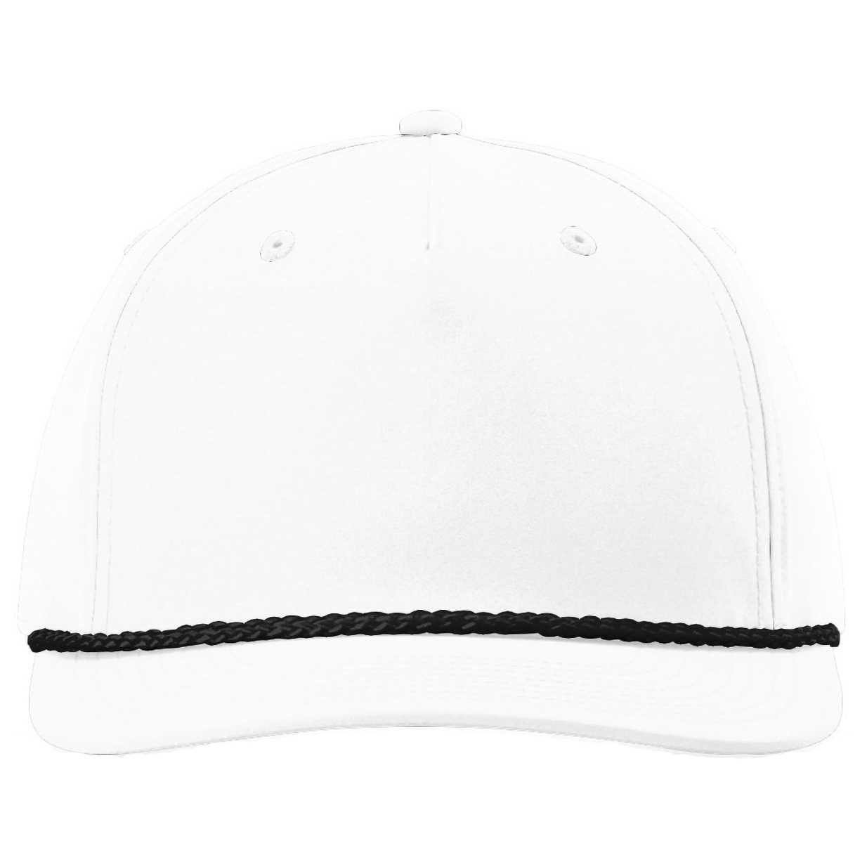 Richardson 258 Five Panel Classic Rope Cap - White/Black