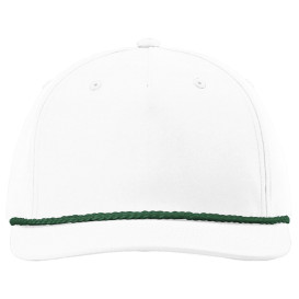 Richardson 258 Five Panel Classic Rope Cap - White/Kelly
