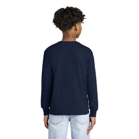 Jerzees 29BL Youth Dri-Power Active 50/50 Cotton/Poly Long Sleeve T-Shirt - J Navy