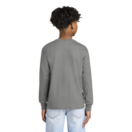 Jerzees 29BL Youth Dri-Power Active 50/50 Cotton/Poly Long Sleeve T-Shirt - Oxford