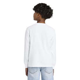 Jerzees 29BL Youth Dri-Power Active 50/50 Cotton/Poly Long Sleeve T-Shirt - White