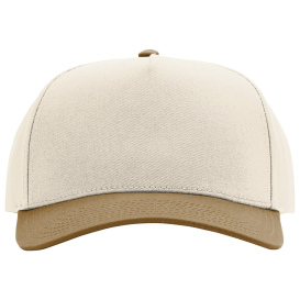Richardson 323FPC Full Fabric 5-Panel Champ Cap - Cream/Cream/Caramel