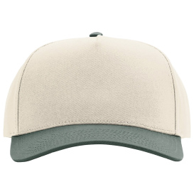 Richardson 323FPC Full Fabric 5-Panel Champ Cap - Cream/Cream/Dark Green