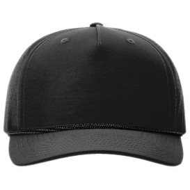Richardson 355 Laser Perf Performance Rope Cap - Black/Black Grey