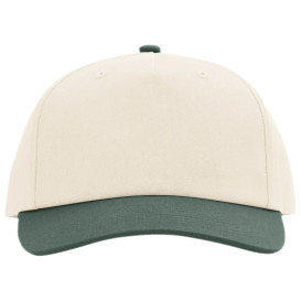 Richardson 356 Five Panel Relaxed Gramps Cap - Cream/Cream/Dark Green