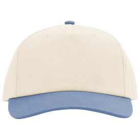Richardson 356 Five Panel Relaxed Gramps Cap - Cream/Cream/Light Denim