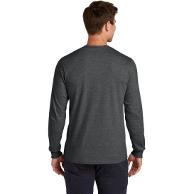 Jerzees 363L Classics Unisex Cotton Long Sleeve T-Shirt - Black Heather