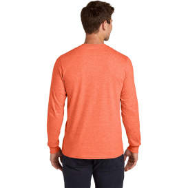 Jerzees 363L Classics Unisex Cotton Long Sleeve T-Shirt - Retro Heather Coral