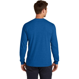 Jerzees 363L Classics Unisex Cotton Long Sleeve T-Shirt - Retro Heather Royal