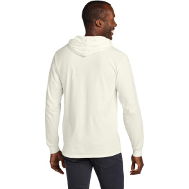 Jerzees 363LH Classics Unisex Cotton Long Sleeve Hooded T-Shirt - Sweet Cream Heather