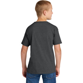 Jerzees 363Y Classics Youth Cotton T-Shirt - Black Heather