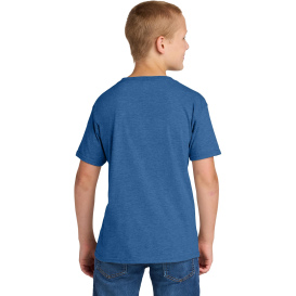Jerzees 363Y Classics Youth Cotton T-Shirt - Retro Heather Royal