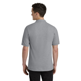 Jerzees 443M Unisex Premium Ring Spun Cotton Pique Sport Shirt - Athletic Heather