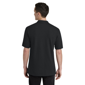 Jerzees 443M Unisex Premium Ring Spun Cotton Pique Sport Shirt - Black