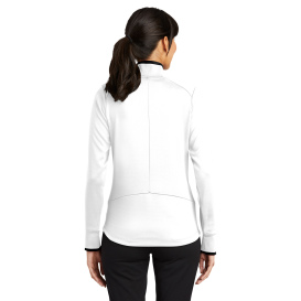 Nike 578674 Ladies Dri-FIT 1/2-Zip Cover-Up - White/Black