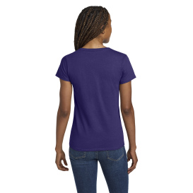 Gildan 5V00L Ladies Heavy Cotton V-Neck T-Shirt - Purple