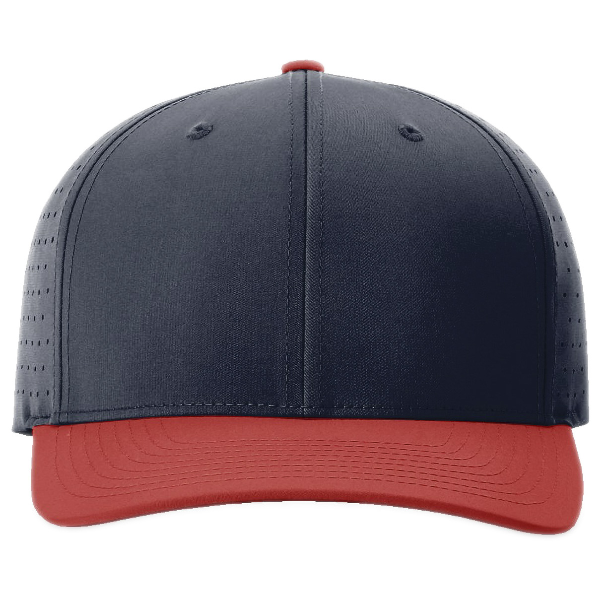 Richardson 632 Laser Perf R-Flex Snapback Cap - Navy/Navy/Red