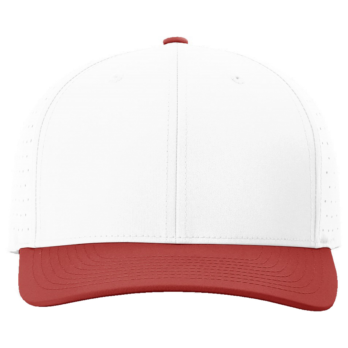 Richardson 632 Laser Perf R-Flex Snapback Cap - White/White/Red