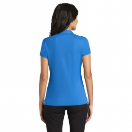 Nike 746100 Ladies Dri-FIT Solid Icon Pique Polo - Light Photo Blue