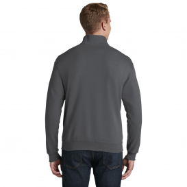 Jerzees 995M NuBlend 1/4-Zip Cadet Collar Sweatshirt - Charcoal Grey