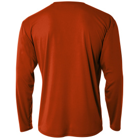 A4 A4N3165 Cooling Performance Long Sleeve Tee - Athletic Orange