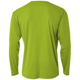 A4 A4N3165 Cooling Performance Long Sleeve Tee - Lime