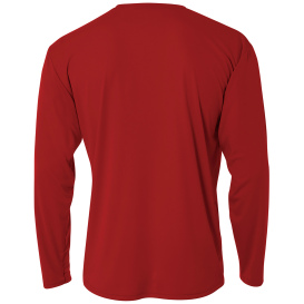 A4 A4N3165 Cooling Performance Long Sleeve Tee - Scarlet