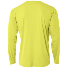 A4 A4N3165 Cooling Performance Long Sleeve Tee - Safety Yellow