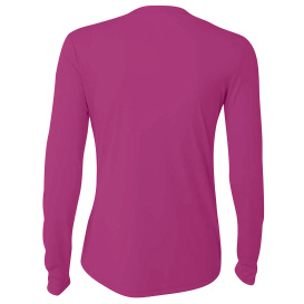 A4 A4NW3002 Women\'s Cooling Performance Long Sleeve Tee - Fuchsia
