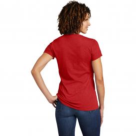 Allmade AL2018 Women's Tri-Blend V-Neck Tee - Rise Up Red